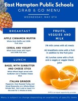 Grab & Go Menus for Wednesday 5/6