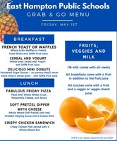 Grab & Go Menu for Friday 5/1
