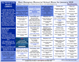 January 2020 Lunch Menu