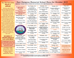 October Lunch Menu