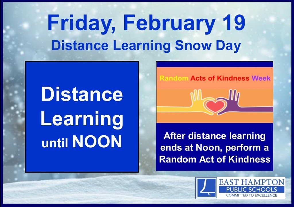 Distance Learning on 2/19