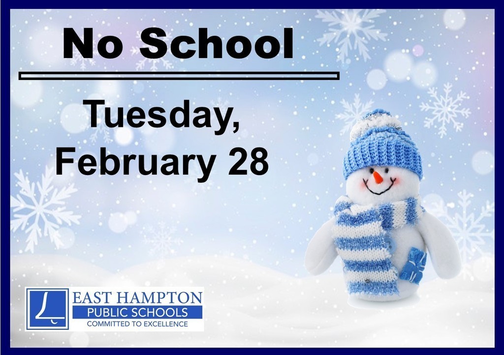 No School Tuesday, Feb. 28